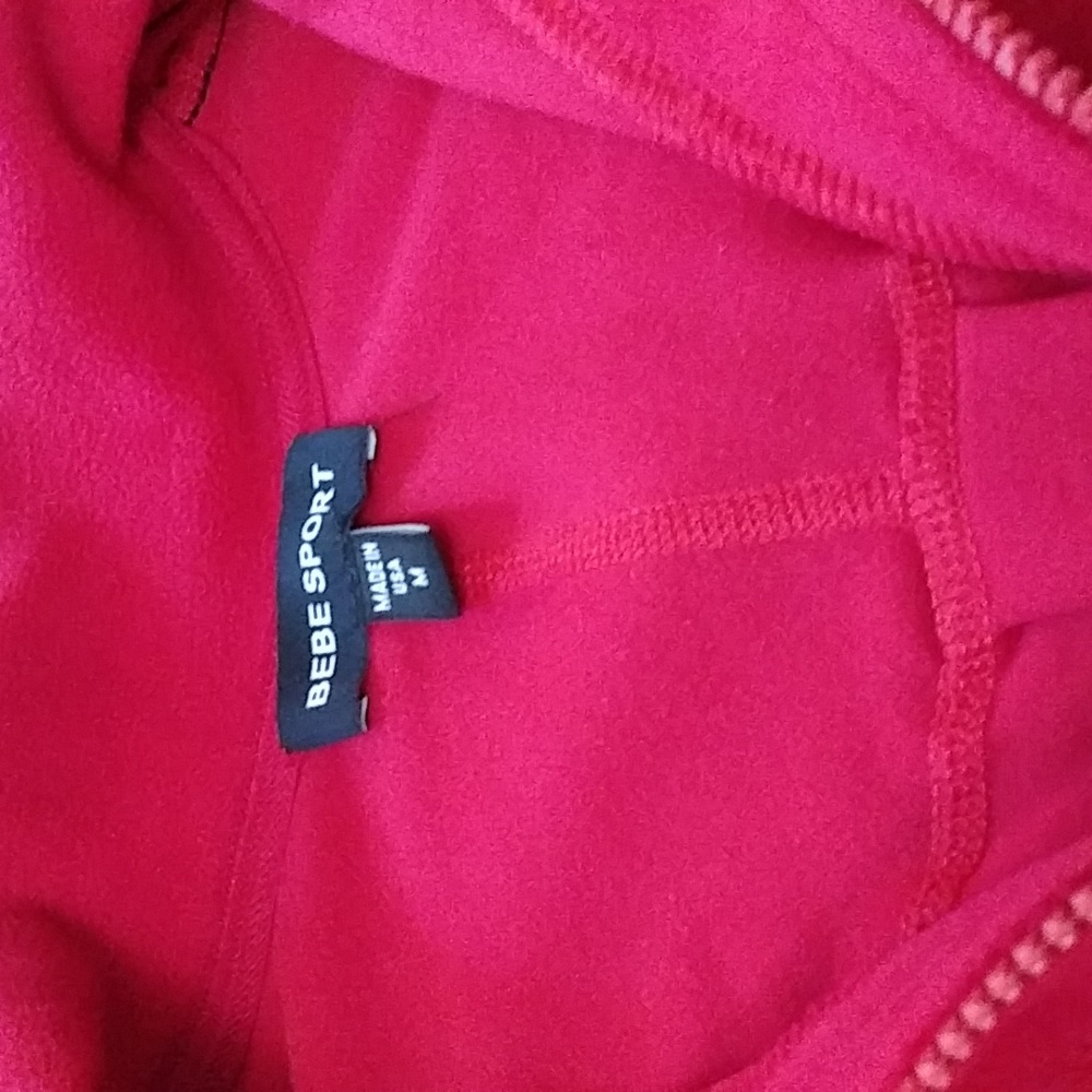 BEBE Sport Two Piece Sweat Suit, Women size M, Red - Picture 3 of 10